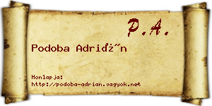 Podoba Adrián névjegykártya