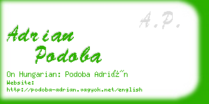 adrian podoba business card